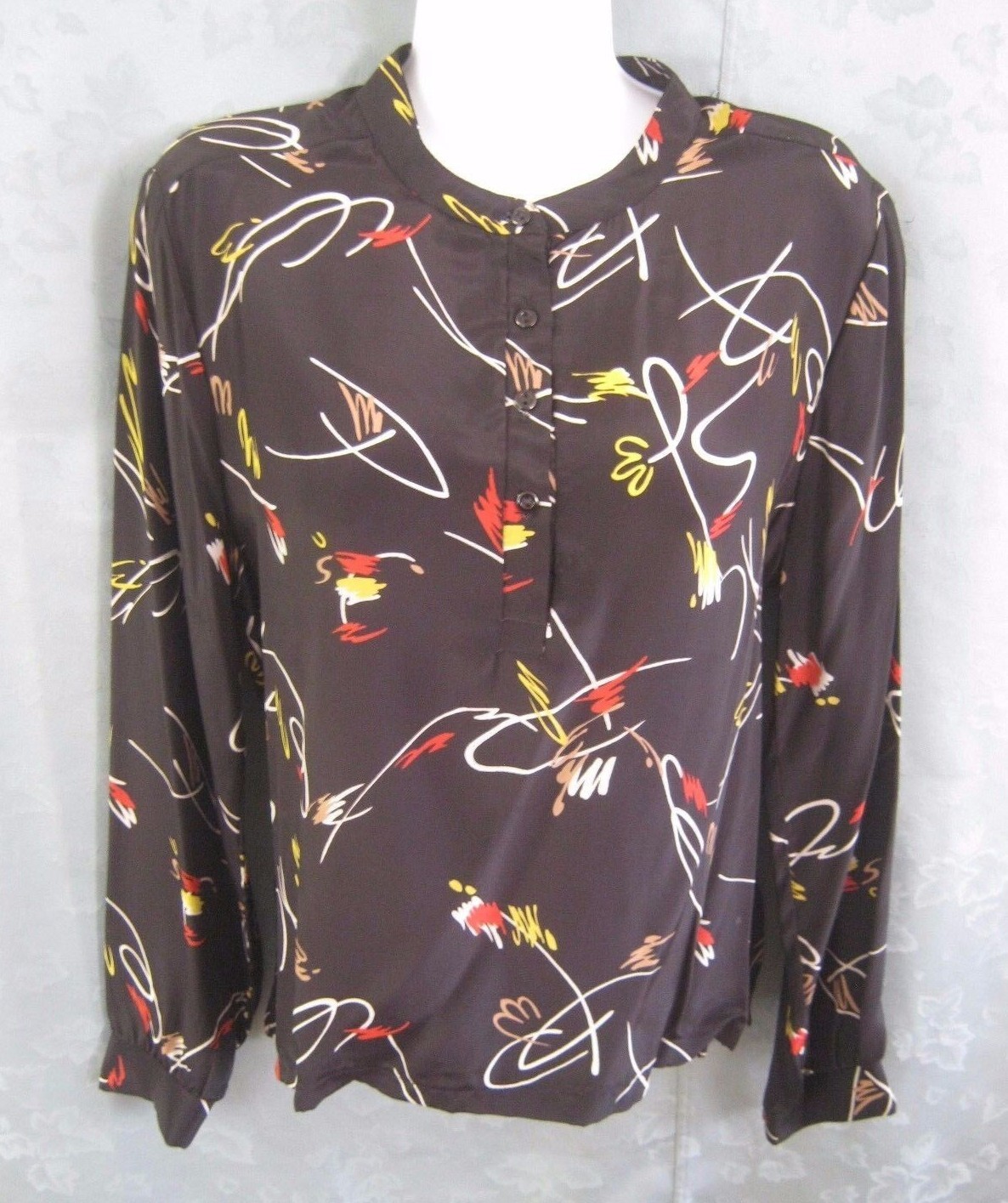 VTG Samantha Beane Blouse Size 13 / 14 “New Wave” Hi Energy Print Pullover Top