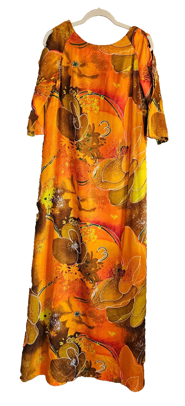 Vintage 60s 70’s Handmade Women’s Shift Hawaiian Bright Retro