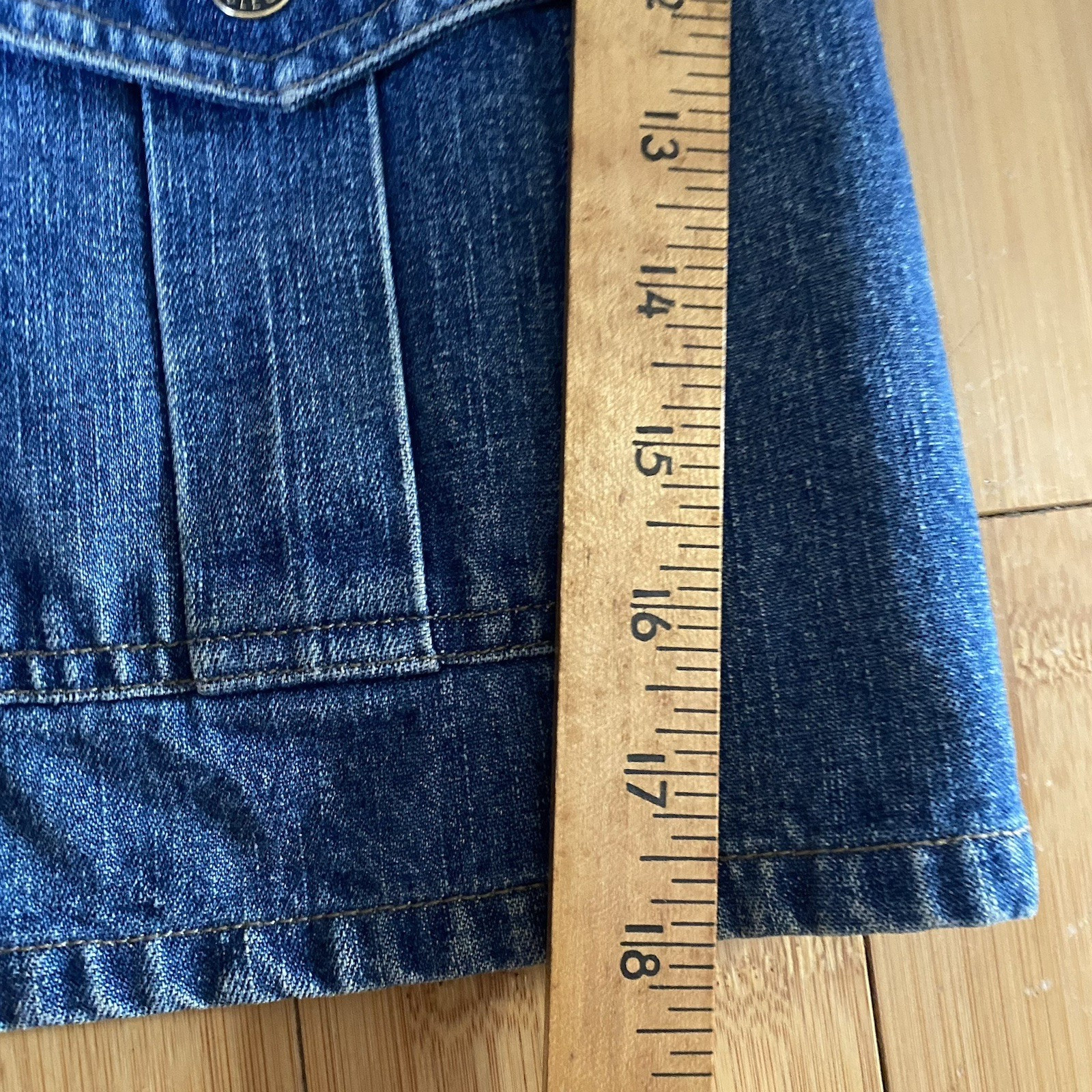 Express Bleus Belted Denim Jacket 100% Cotton Size S Y2K Utility Hong Kong VTG