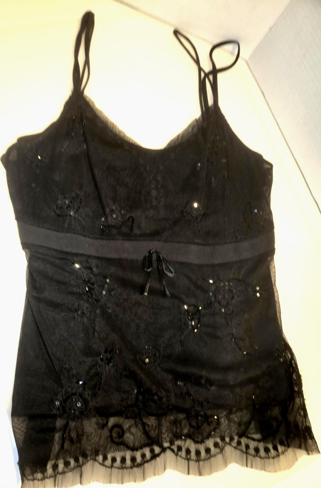 Womens Vintage Top Back Beaded 90’s Size Small See Measurements