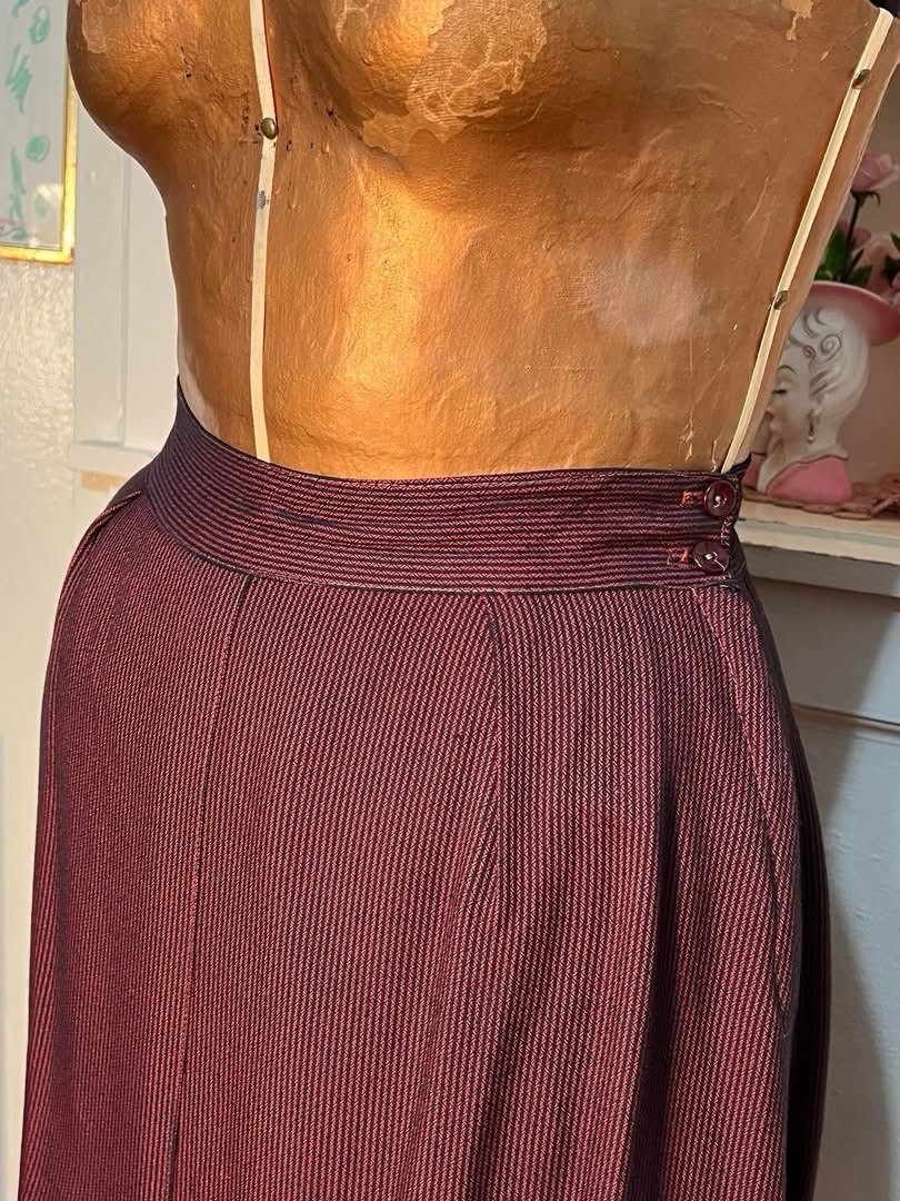 Vtg Vintage 1940s 40s Bombshell Rockabilly Pinup Buttercup Knit Pencil Skirt