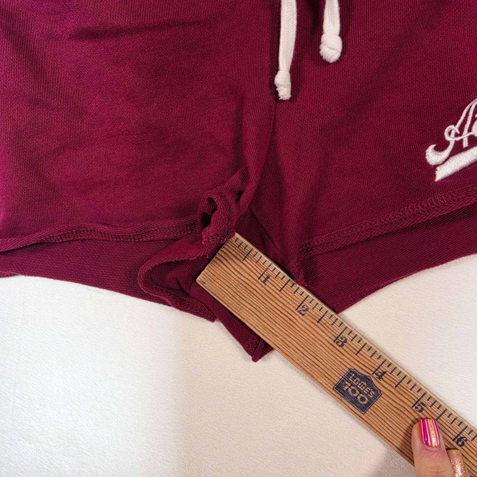 Vintage Y2K Aeropostale Micro Mini Shorts Womens S Maroon Athleisure Sporty