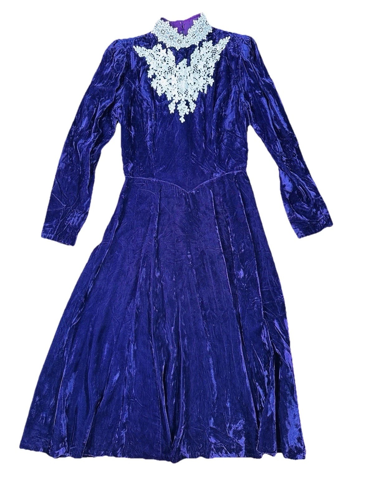 Vintage 80s Gunne Sax Purple Velvet Corset Renaissance Victorian Size 9 RARE