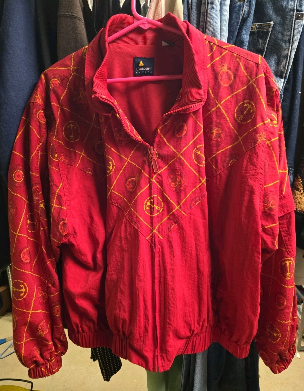 Vintage 90’s LizSport Petite Red Track Warm Up Suit Sz L Petite