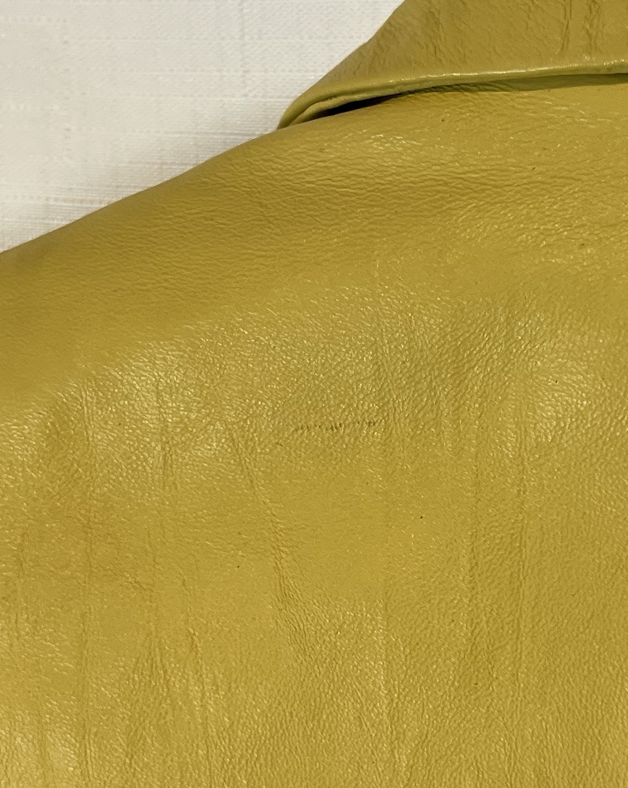 Vintage Metrostyle Women’s Yellow Leather Jacket Size 8 Lined