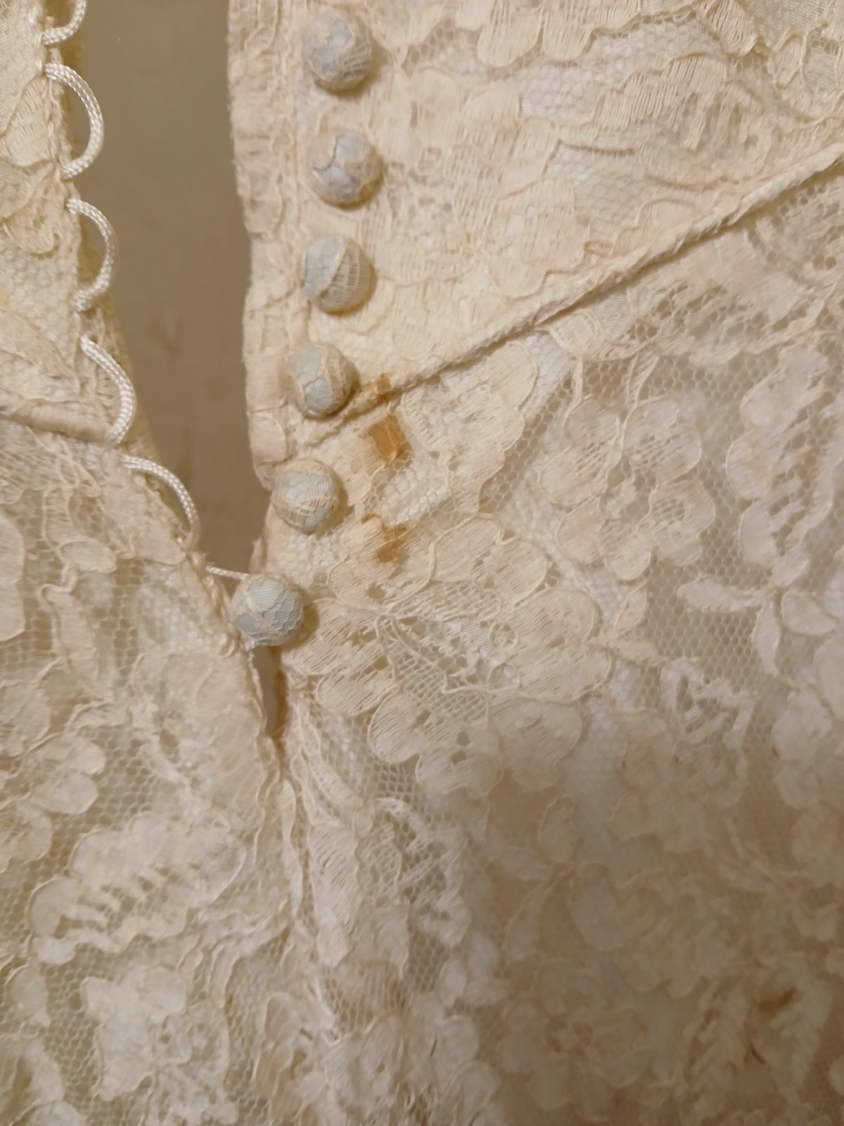 1930s-1940s Ivory Cream Wedding Dress, Formal Evening Gown