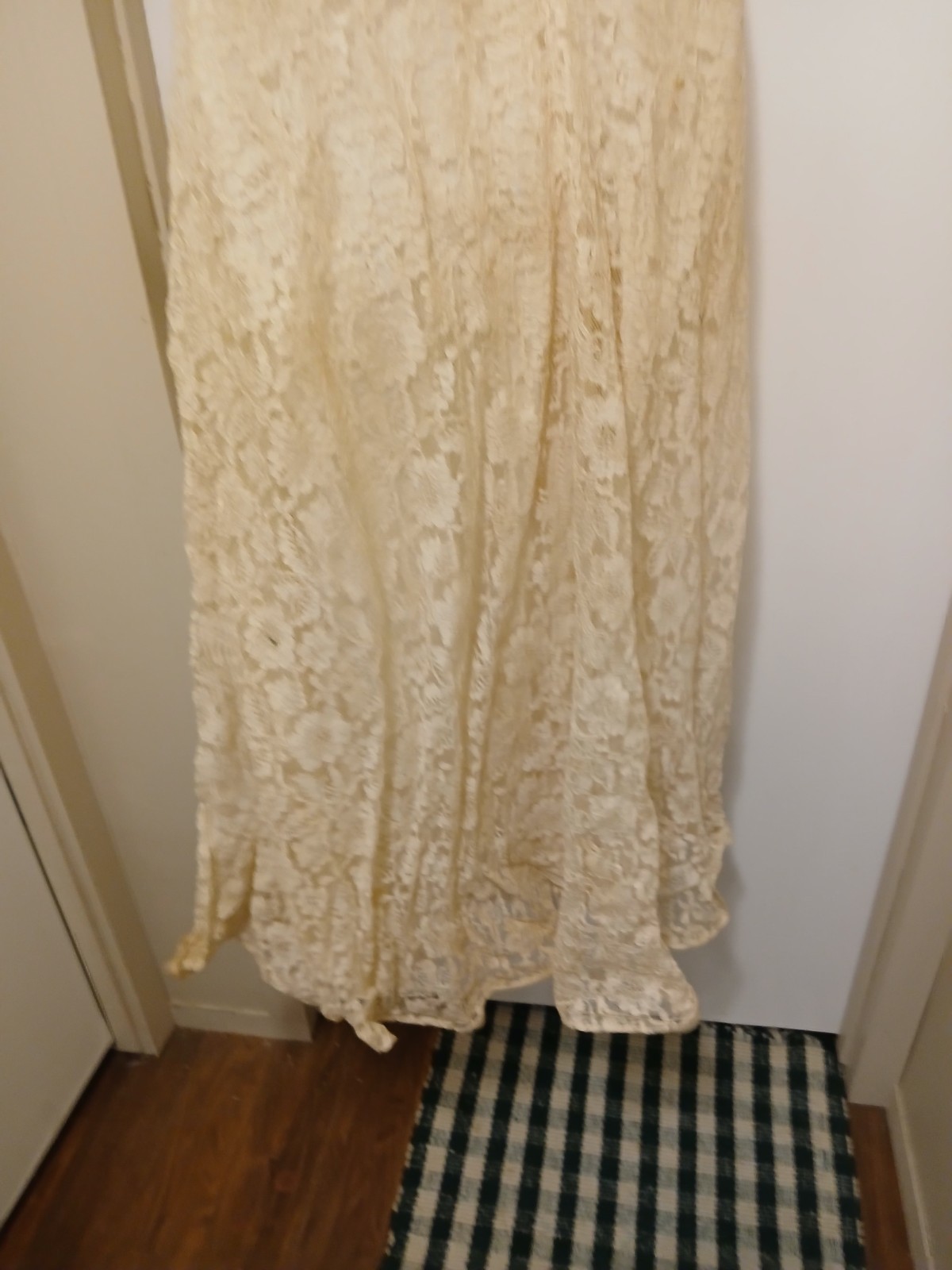1930s-1940s Ivory Cream Wedding Dress, Formal Evening Gown
