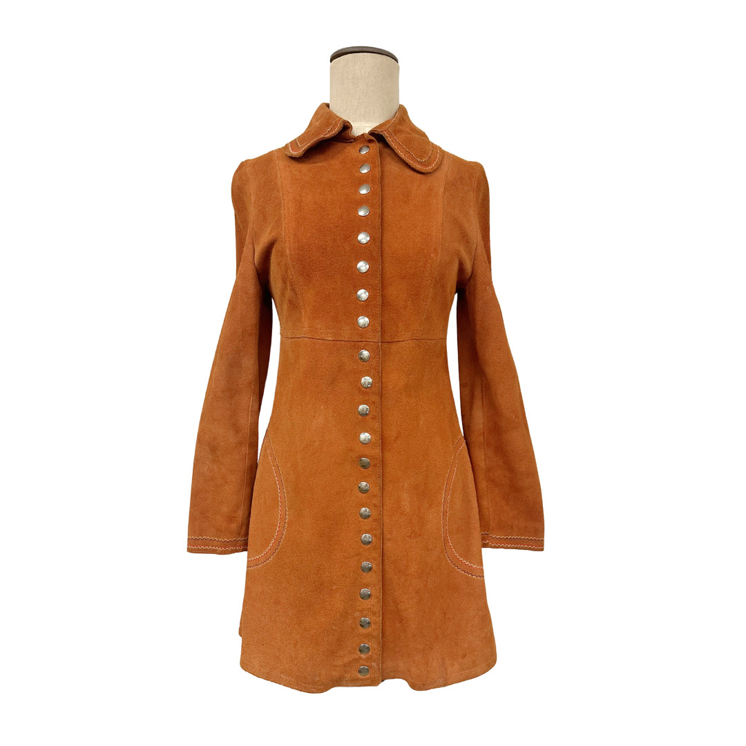 Vintage 1960s Gassy Jack Suede Embroidered Snap Up Jacket