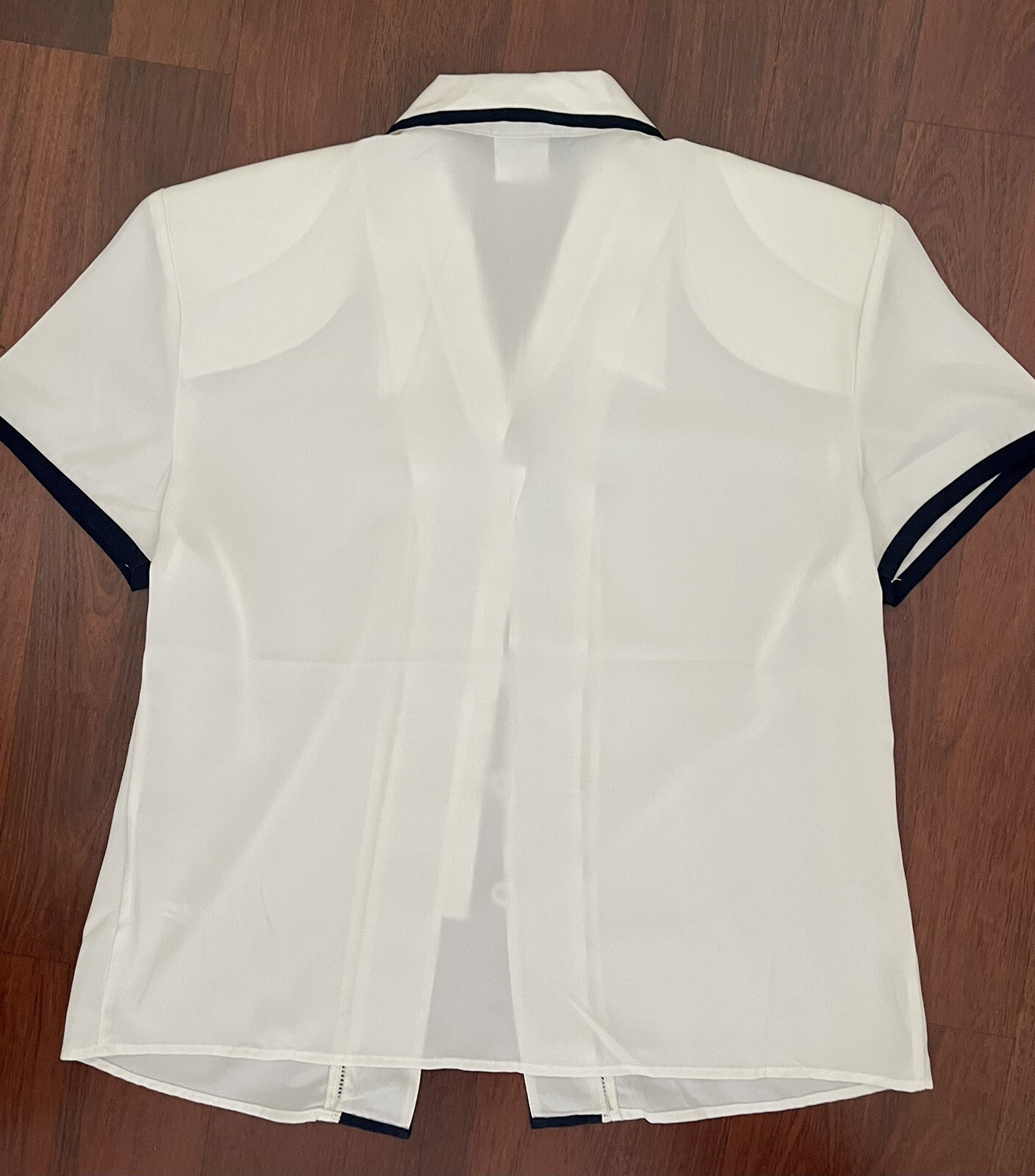 Vintage White and Blue Button up Shirt in size 36 – UK #10 by Canda