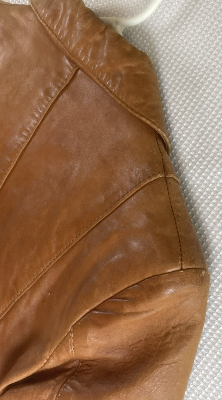 Vintage Bermans Women’s Lambskin Leather Jacket Blazer Sz 10 Brown