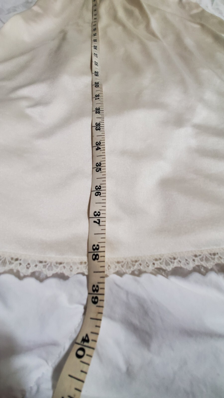 Vtg Full Slip By Cotillion Nylon Antron Women’s Size 32 Lace Trim Adjustable