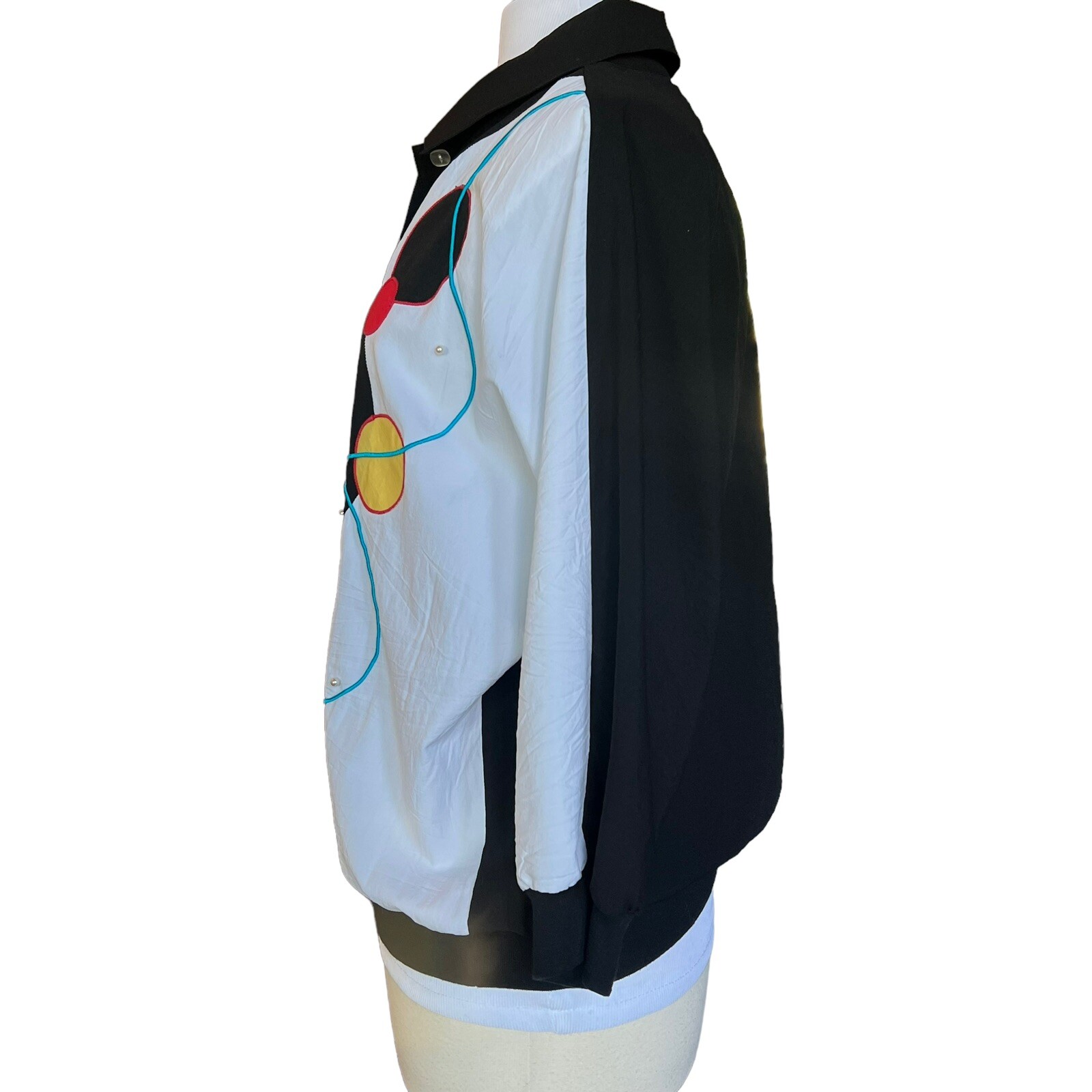 Vintage 1980s G.W. Graff Pullover Jacket Womens L USA Made Geometric Pullover
