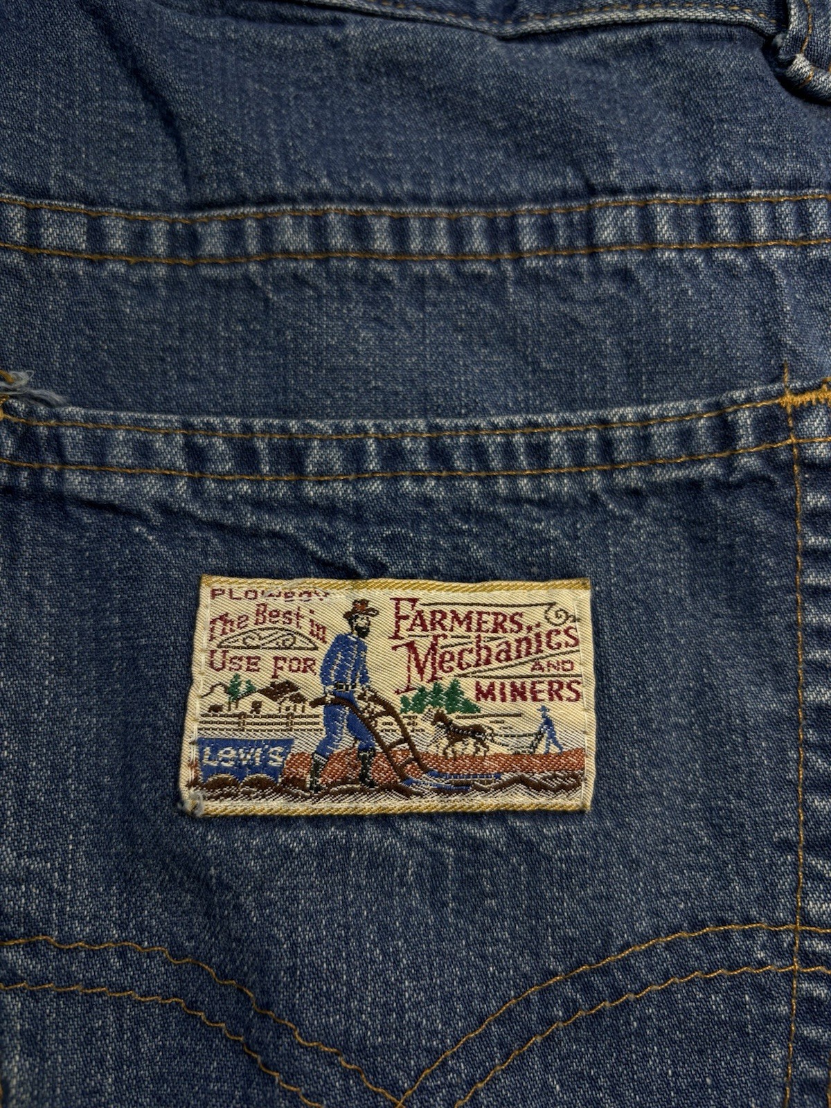 Vintage Levi’s Plowboy Jeans Size 26×27 Farmers Mechanics and Miners Western 70s