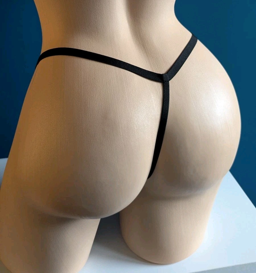 Vtg Victoria’s Secret Nylon THONG V String L Panties NOS NWT Y2K HTF Retro Style