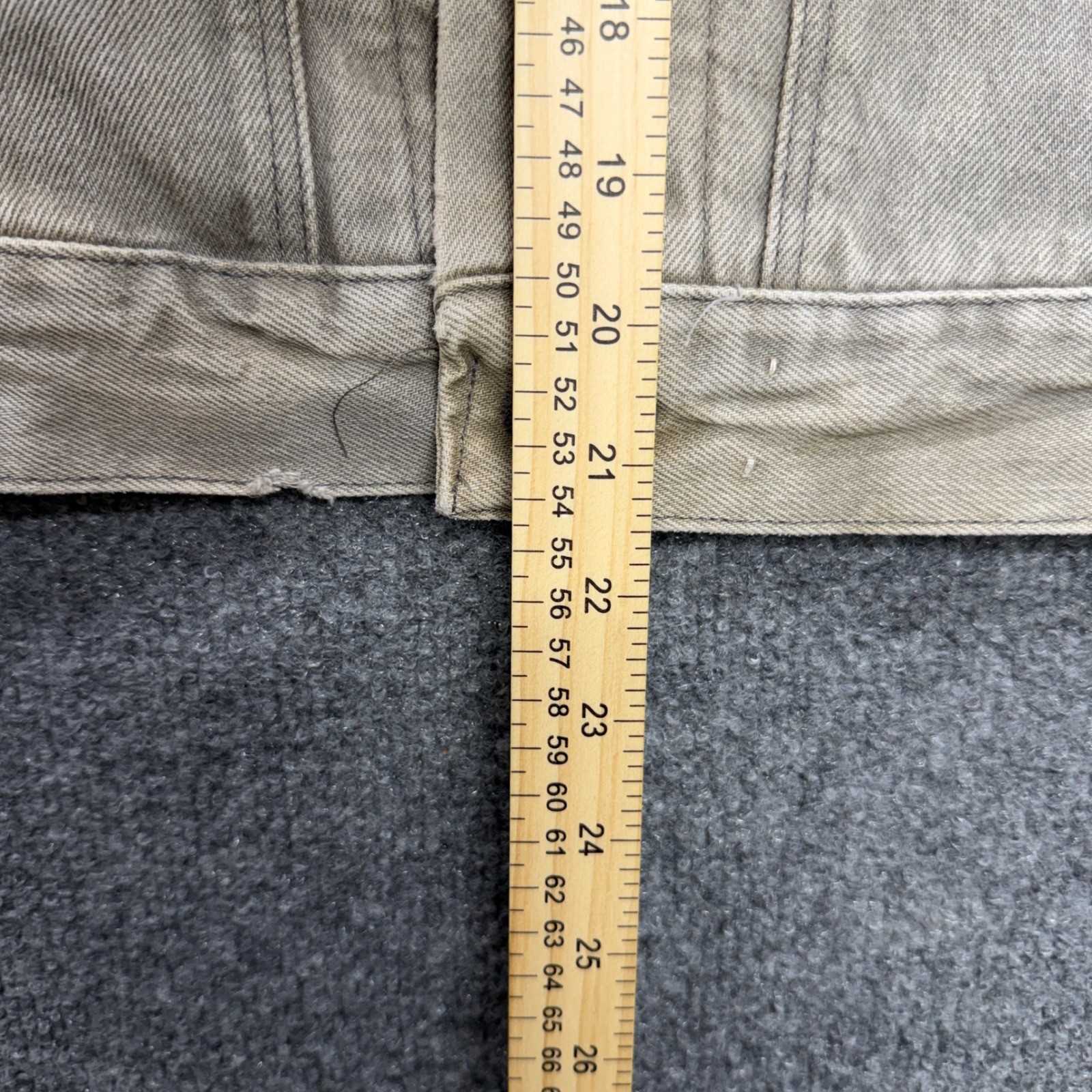 Vintage Wrangler Denim Jacket Tan Sand Wash Distressed 100% Cotton 915BCHR XL