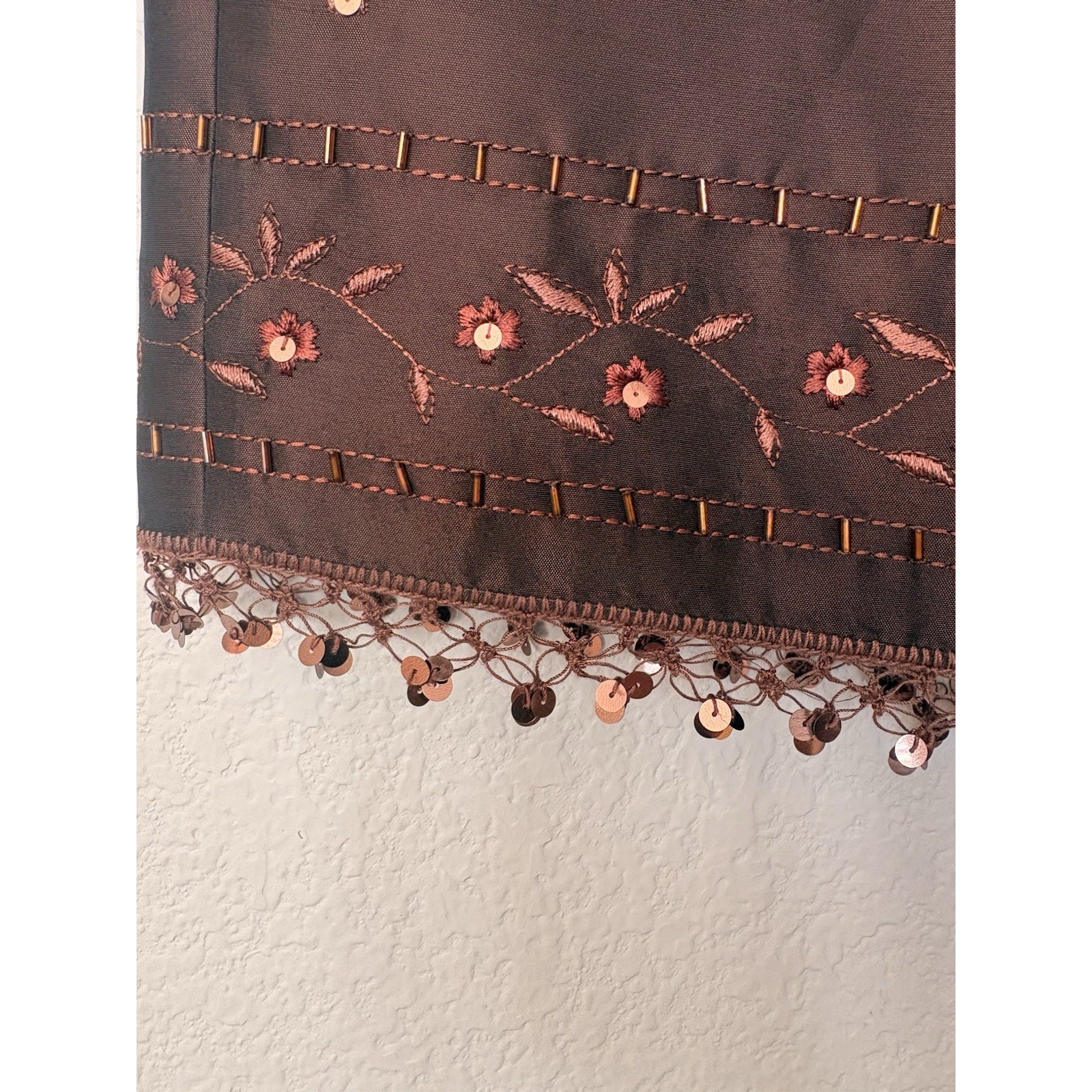 Ann Taylor Vintage 90’s Brown sequin skirt, bustier top, & jacket