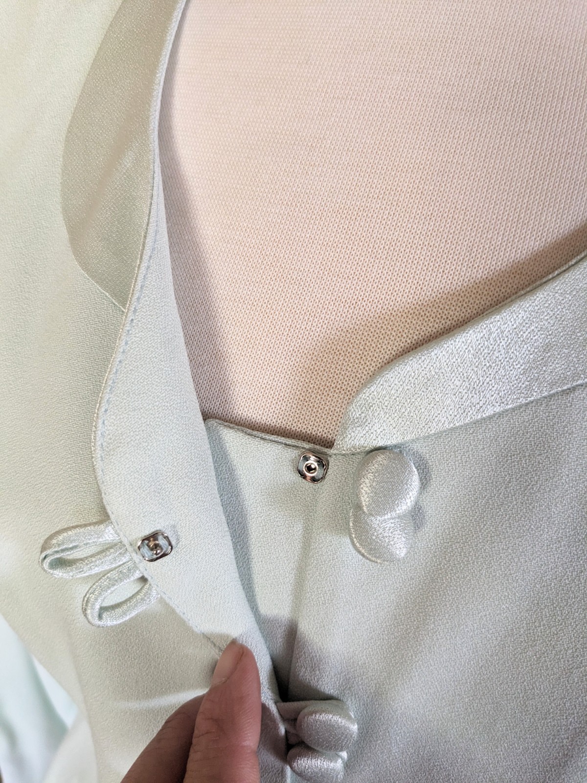 Vintage 80s Incite Mint Green Skirt Suit Size 6 Pleated Skirt V-Neck USA Made