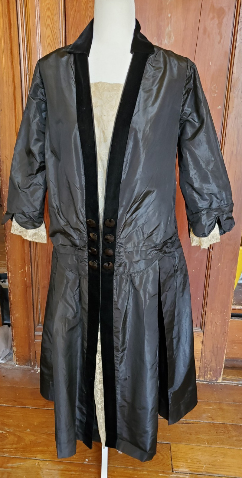 VINT 1900-1920s EDWARDIAN? TITANIC ERA? BLACK OVERLAY / COAT /JACKET FOR DRESS