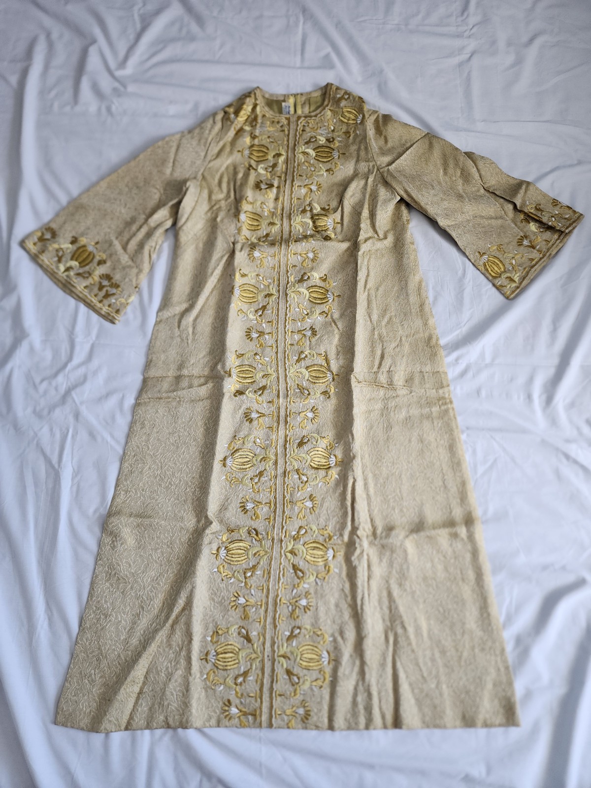 Vtg 1960’s Miss Egypt Haute Couture Moroccan Kaftan Caftan Embroidered Garment