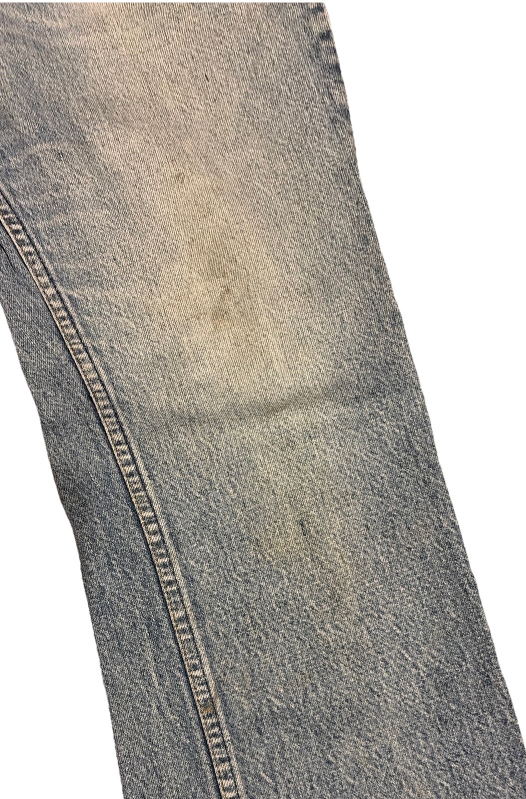 Vintage Levis 517 Orange Tab Blue Jeans Denim Bootcut Women 35×29 USA Made Fades