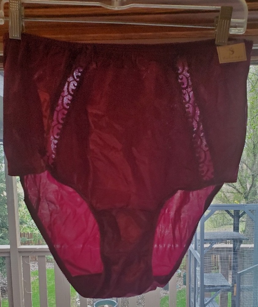 Vintage Solange SECOND SKIN Satin Full Brief Granny Panties, Sz 14/16, XL; NWT!