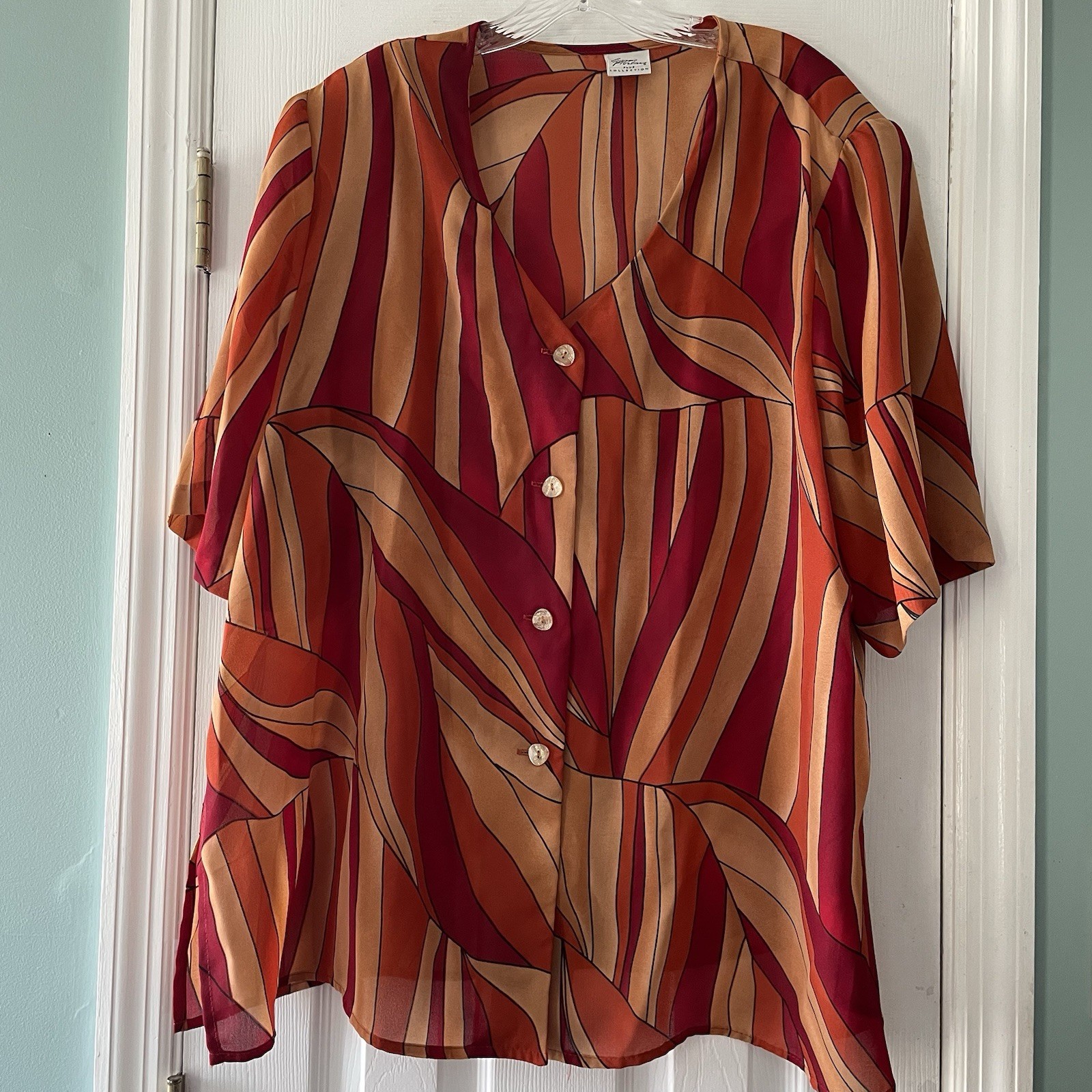 Vintage 80s! Giorgio Fiorlini Women’s Plus Size 24 Hippie Groovy 2pc Skirt Set
