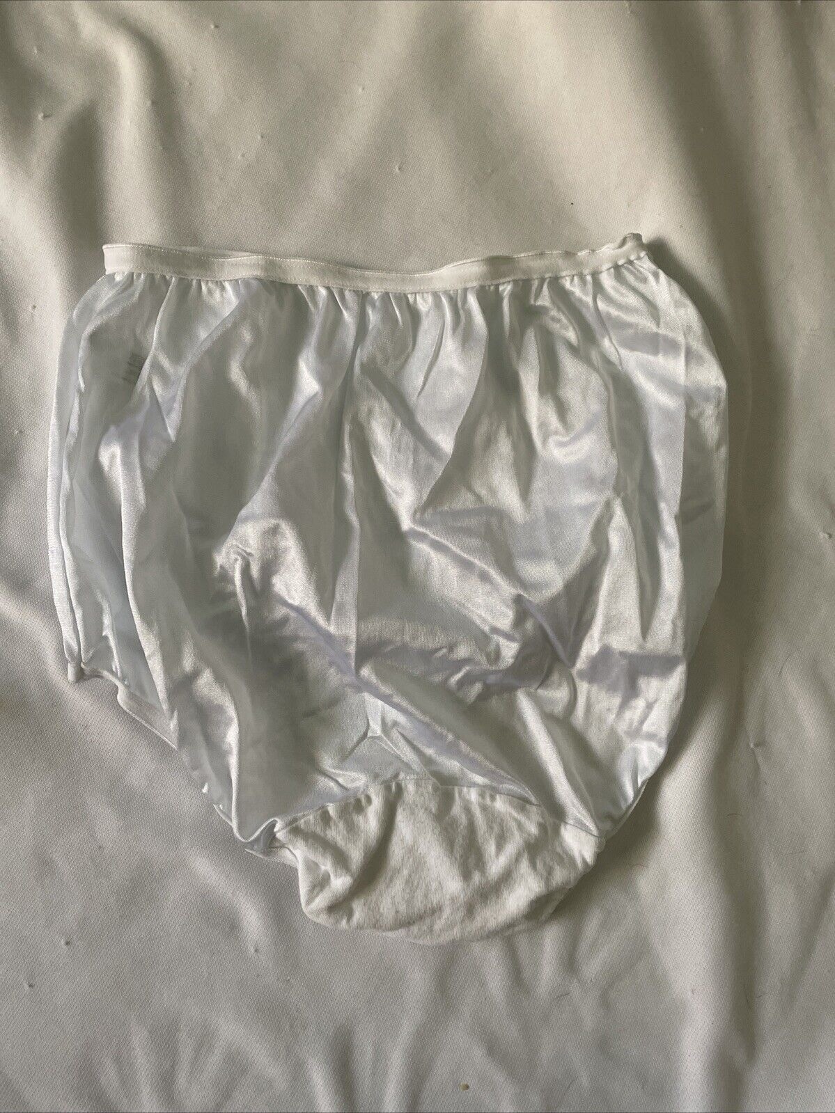 Vintage Cotillion Nylon Panties Sz 5 White Blue 100% Cotton Gusset Lot of 3