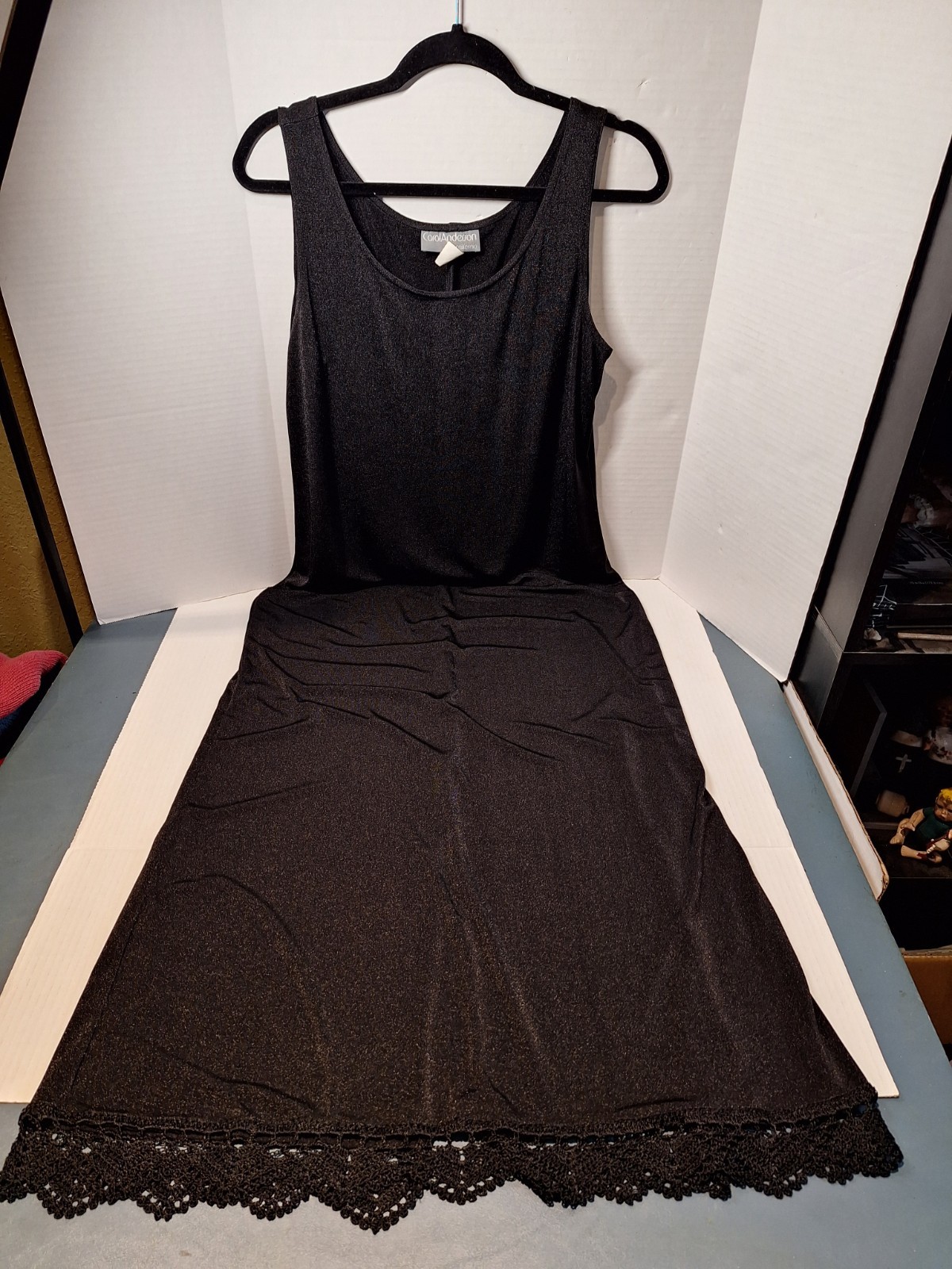 Vintage Carol Anderson California Dress, Womans Xl, Black, Polyester Blend,…