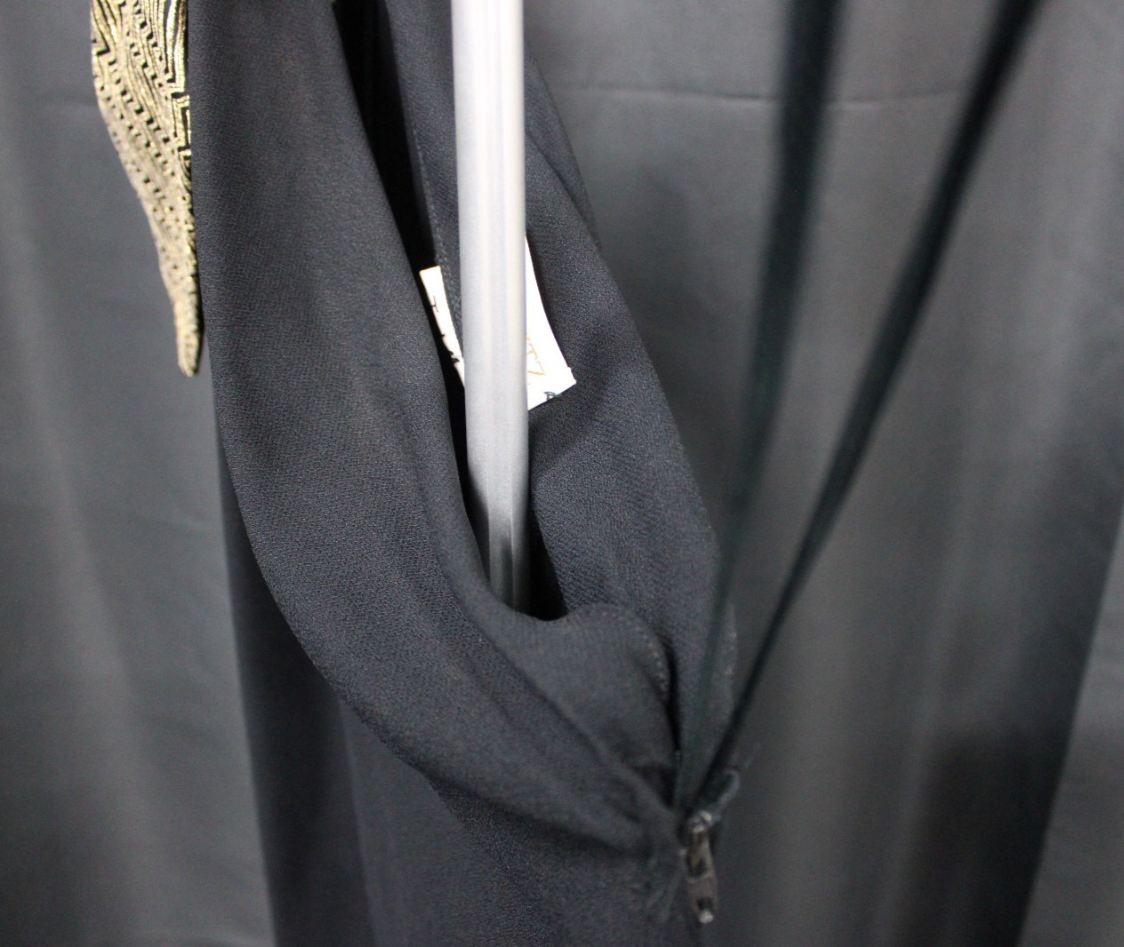 Vintage Frank Masandrea Sakowitz IGLWU One Shoulder Gold And Black Dress