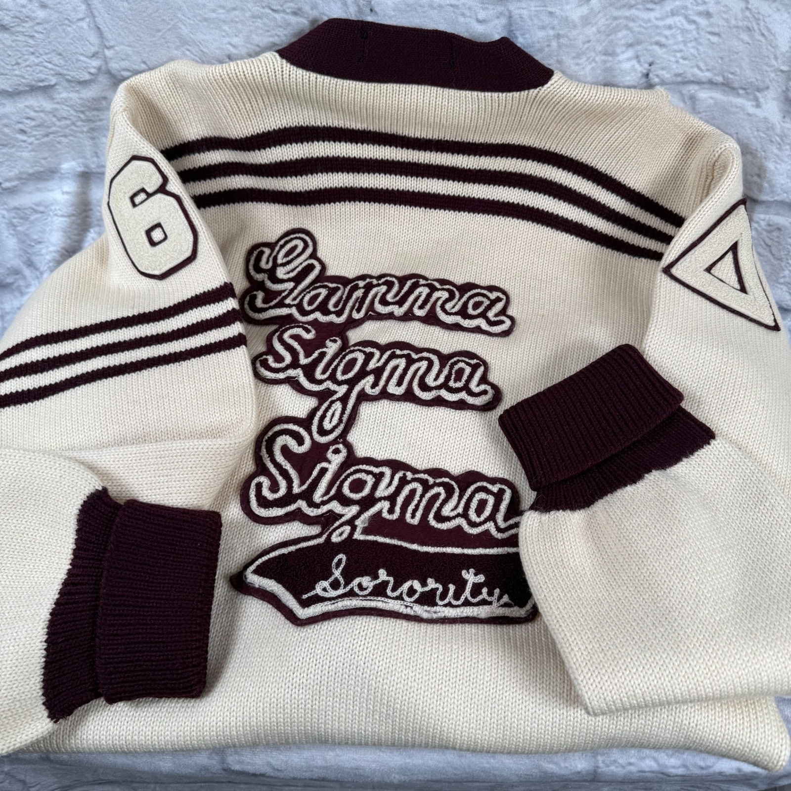 Vtg 1963 Gamma Sigma Sigma Logan Letterman Cardigan Sweater Women’s Large Logan