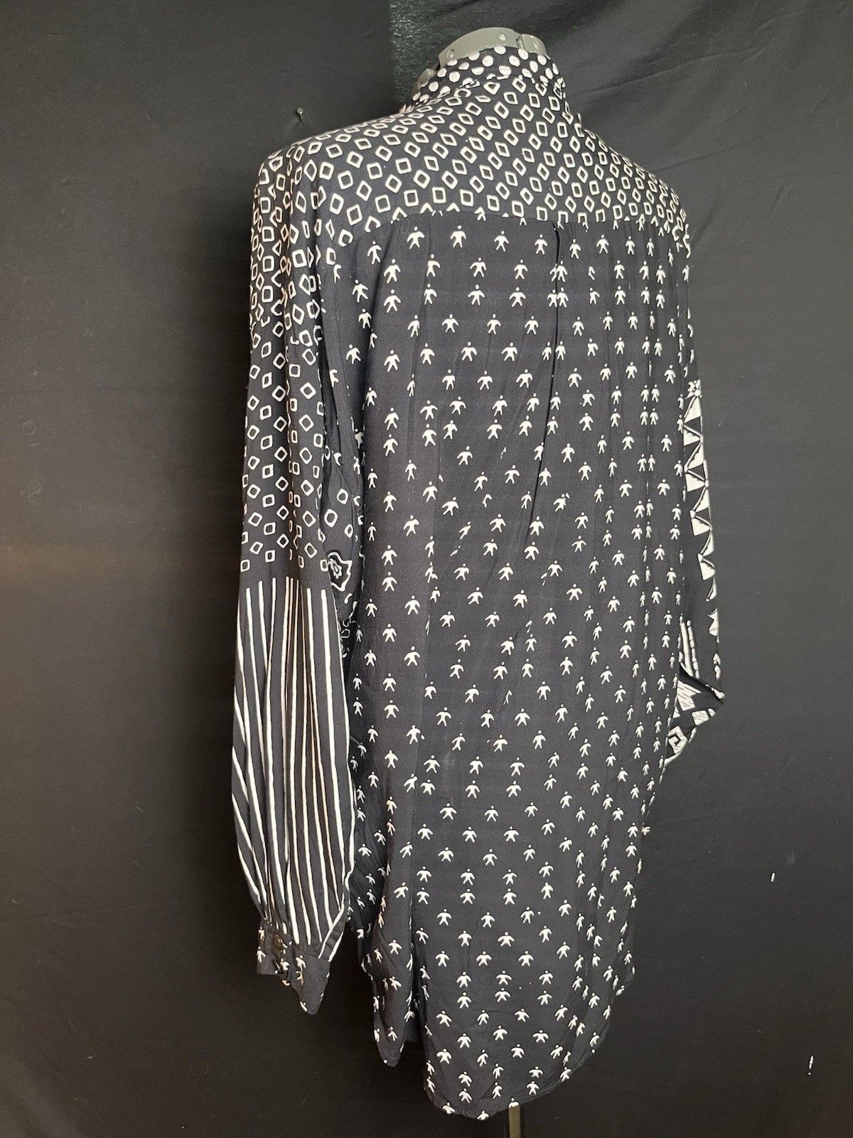 Vintage 90’s Oversized Multi Patterned Long Sleeve Shirt by ‘We Be Bop’ Sz XL-2X