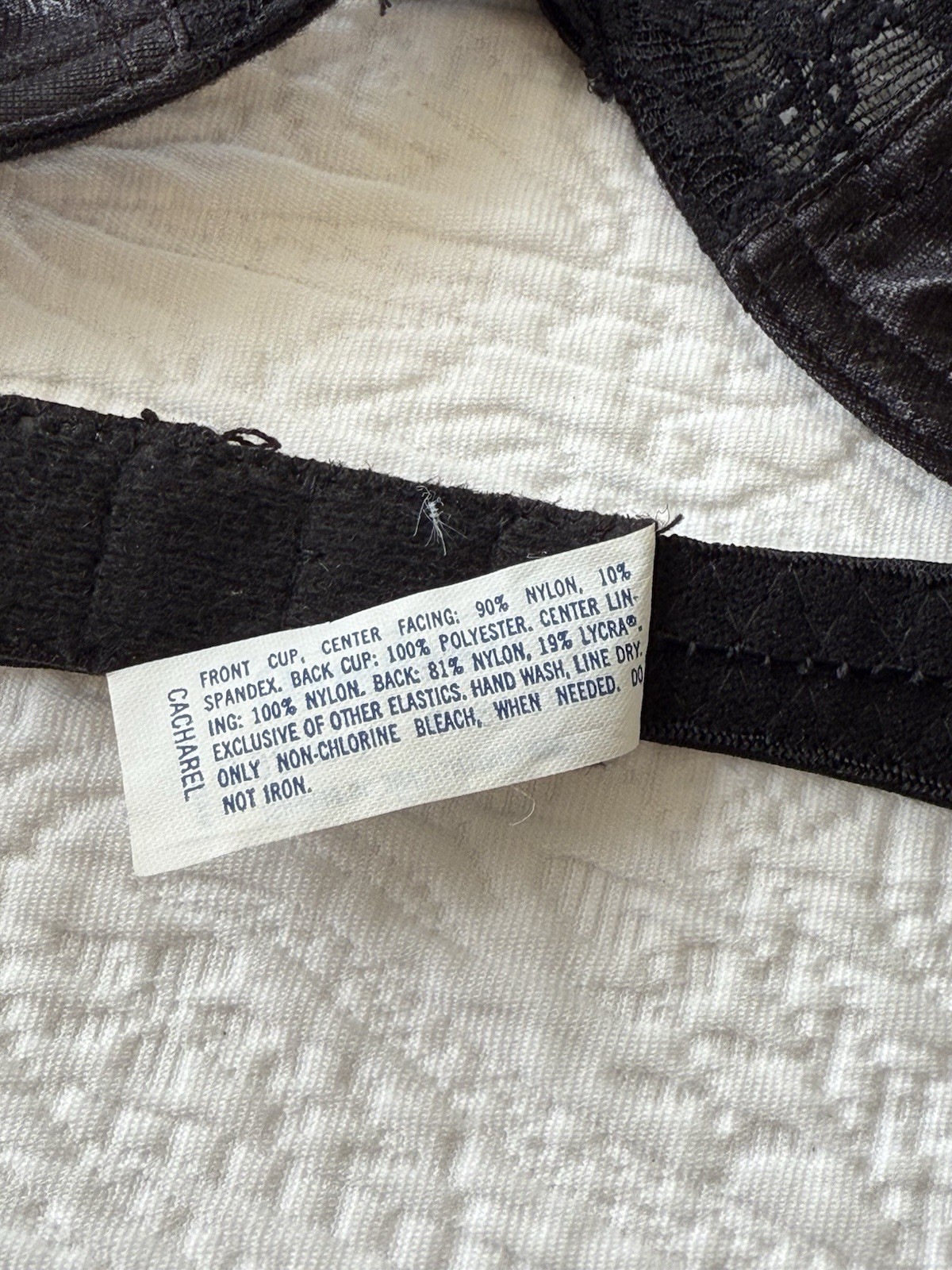 NWT Vintage CACHAREL 36B Bra Underwire Designer Lingerie 1980’s Deadstock NOS