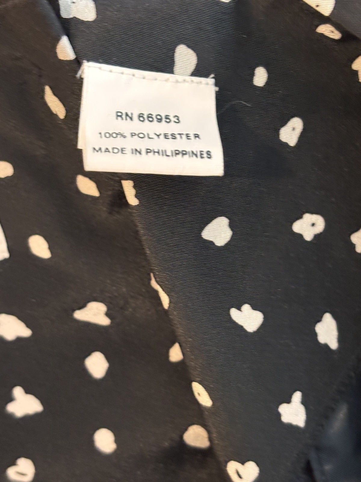 Vtg Leslie Fay Dress Size 16 Black White Animal Print Drop Waist 80’s Deadstock