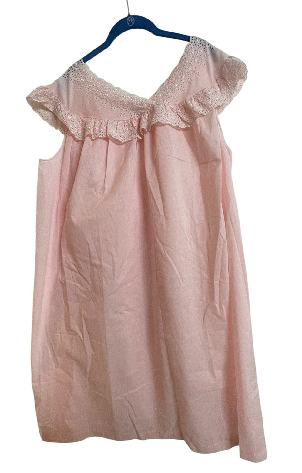 Vintage 60s Nightgown Lane Bryant Nightie Womens Size 42/44 One Layer Pink ILGWU