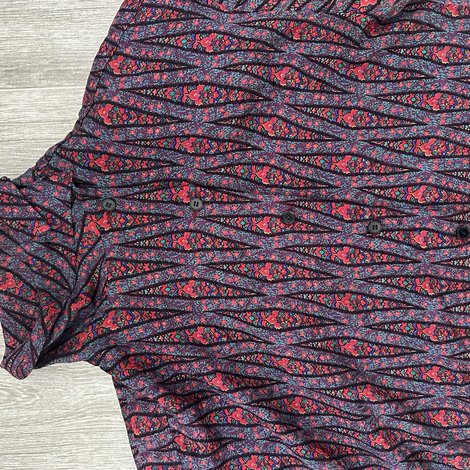 Vintage Emanuel Ungaro Paris Blouse Size 8 Floral 100% Silk Neiman Marcus Exclus