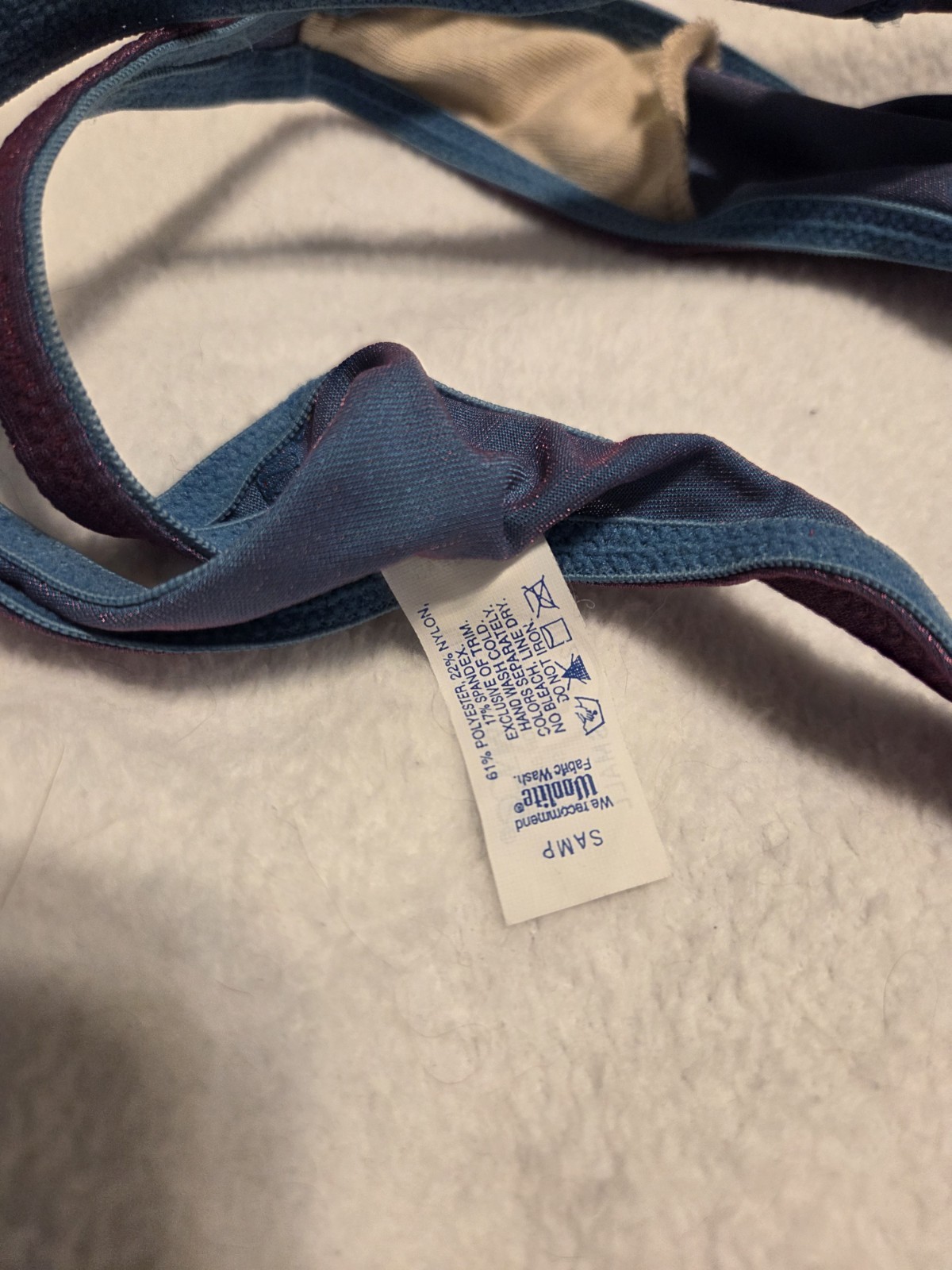 New Vintage Lily of France 3029 Shiny Purple Thong Size Small 5 Panties