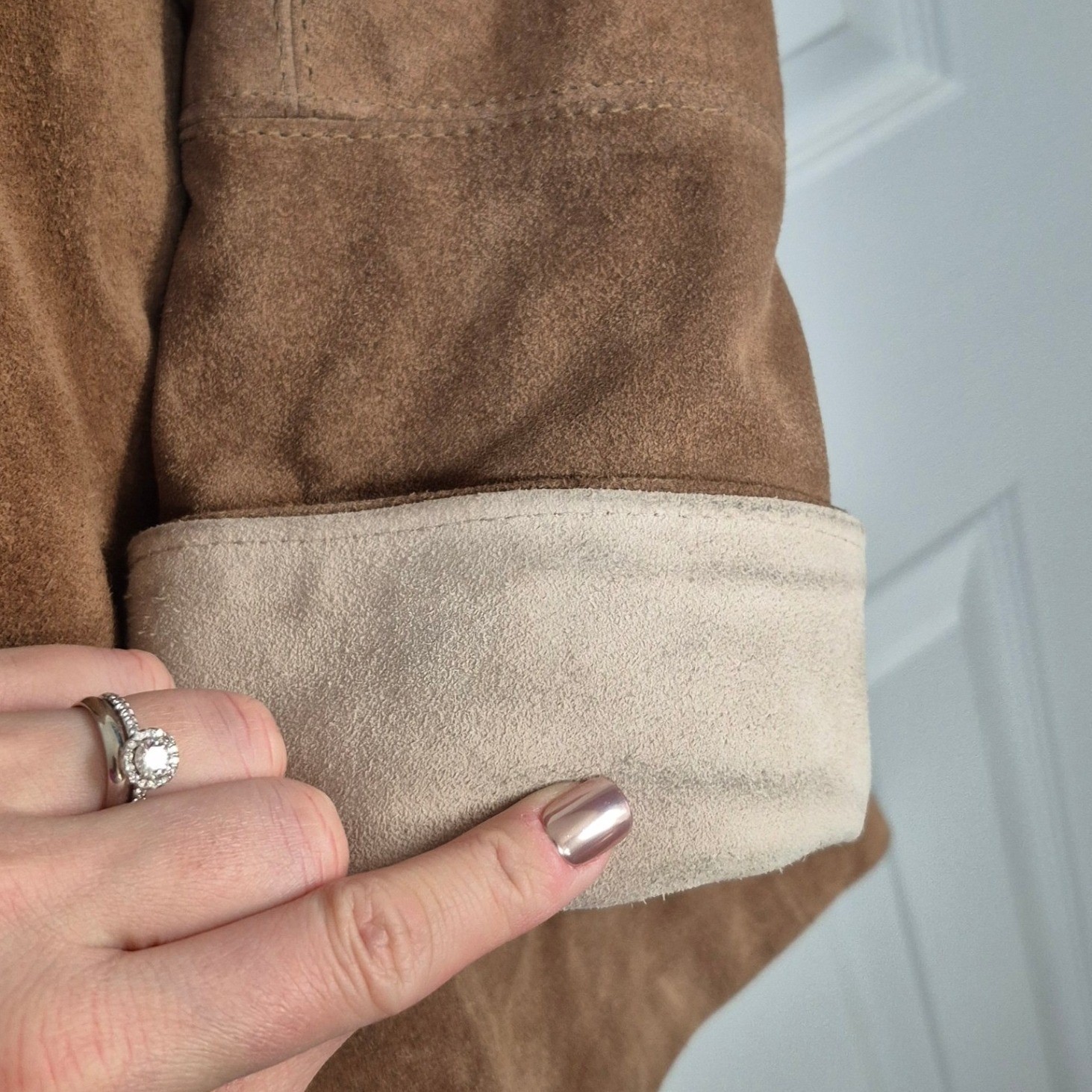 Vintage Jordache brown tan leather suede jacket women’s