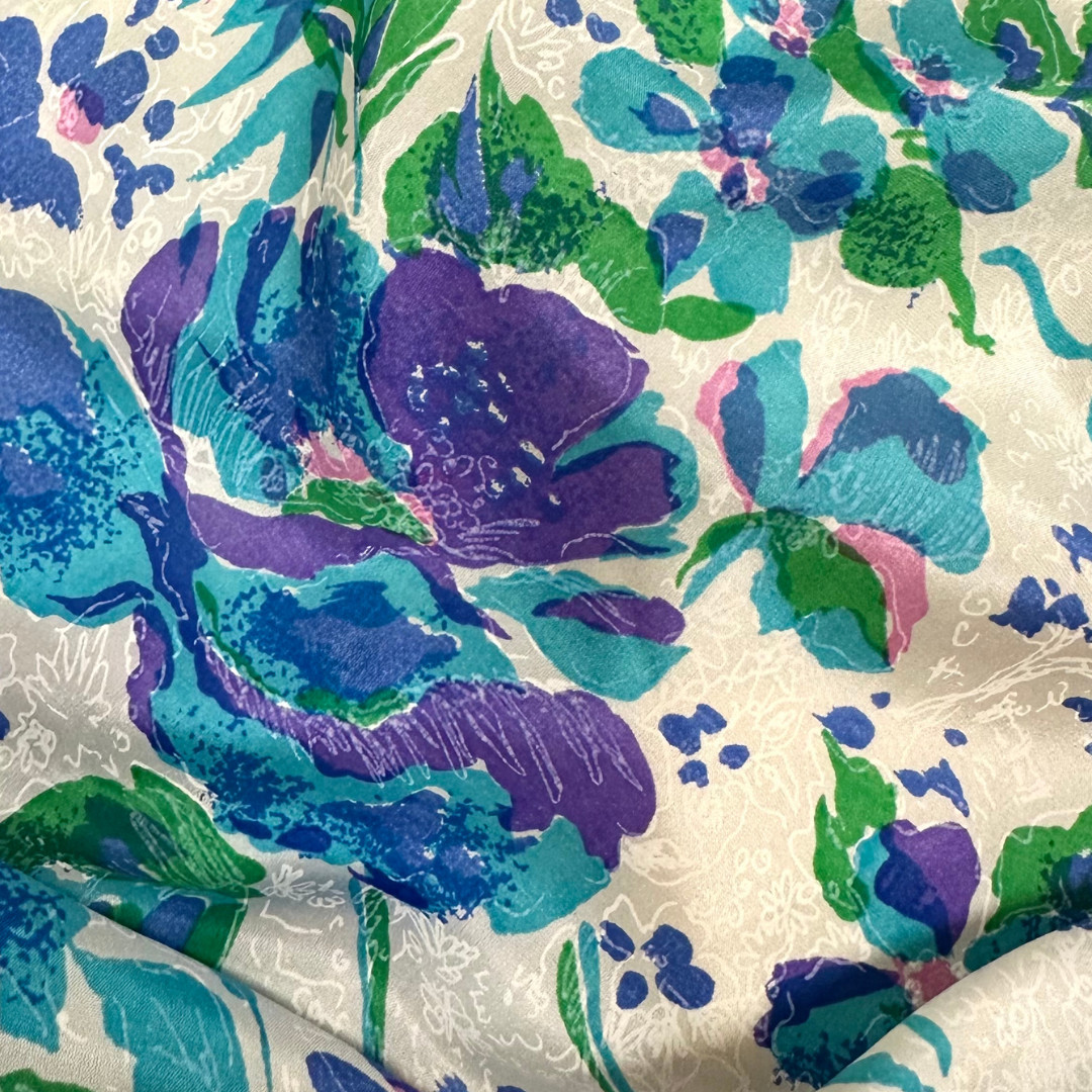 Vintage Fred Perlberg Dance Originals 50s Silk Floral Strapless Sweetheart Dress