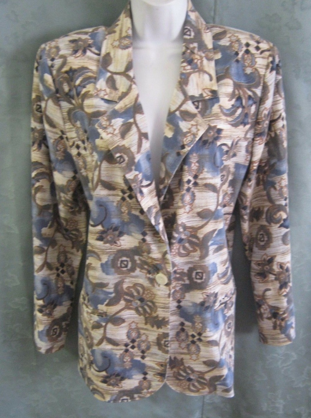 Vintage 90’s Rafael Boyfriend Blazer Size Medium Machine Washable Floral Print