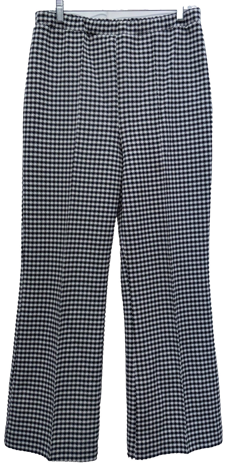 VTG Christenfeld Women Size 16 Pull On Elastic Waist Flare Leg Pants Houndstooth
