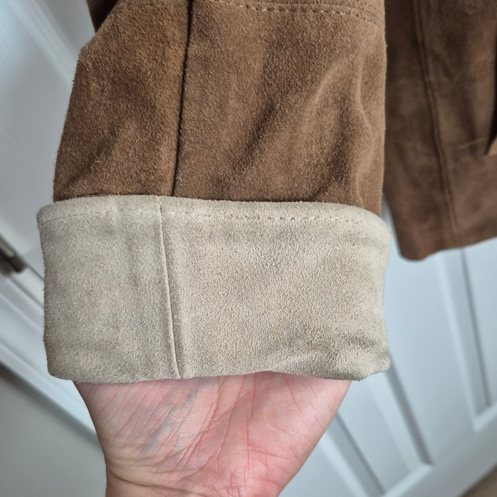 Vintage Jordache brown tan leather suede jacket women’s