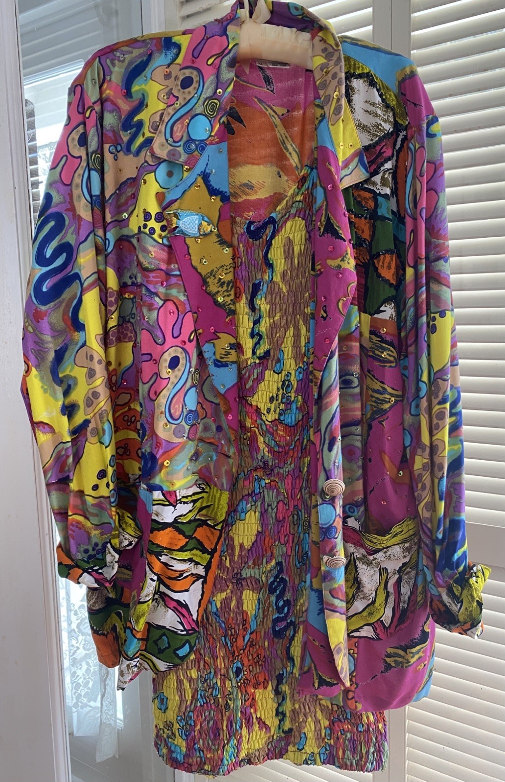 Faith mini dress with matching jacket – sequins – Vintage 1980’s