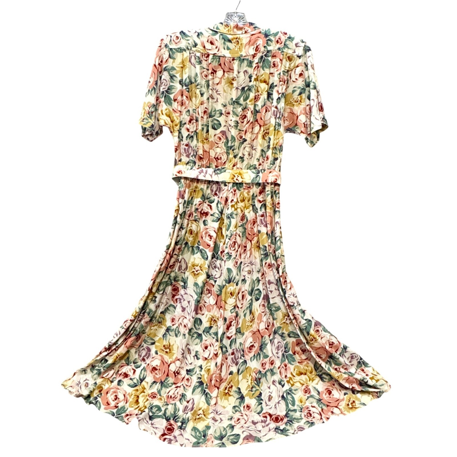 True Vintage Carol Anderson Floral Midi Maxi Dress Size 10 Garden Cottagecore