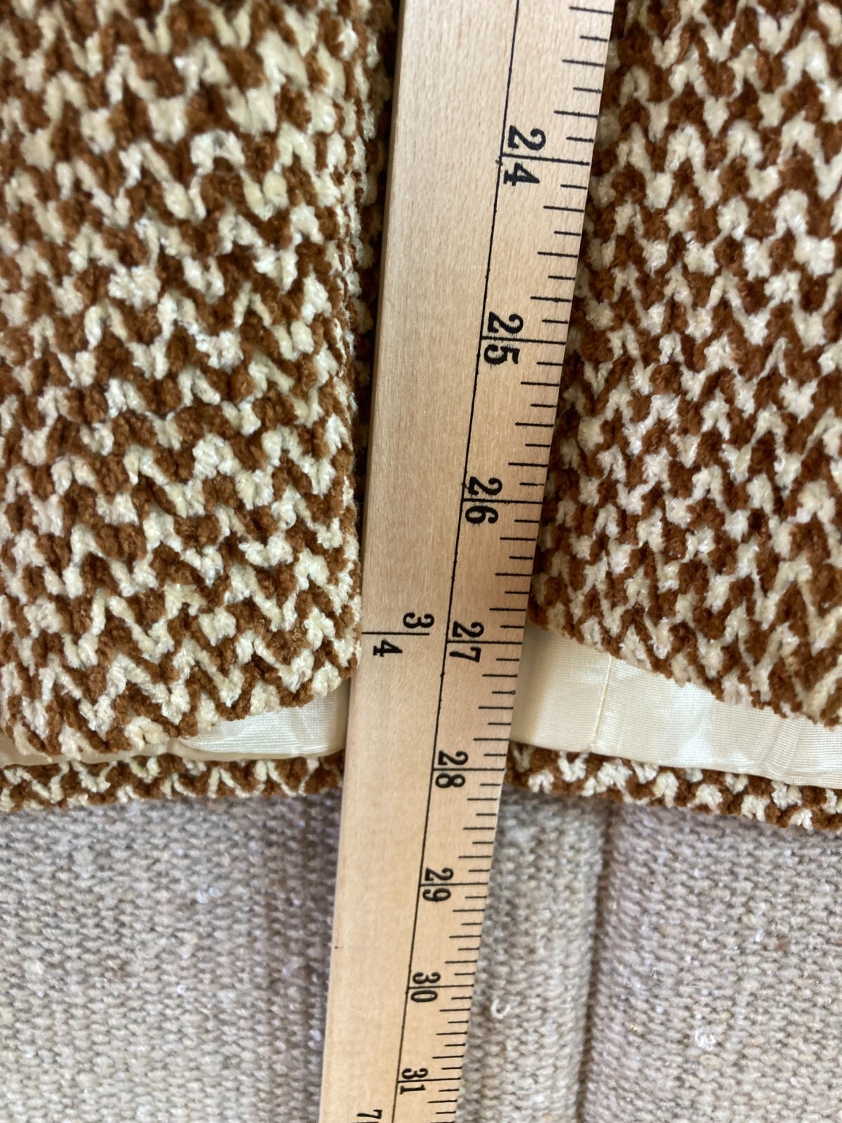 VTG Womens Sz 9 (Large) JUNIOR AIM Vest Chenille Brown Tan 5 Button