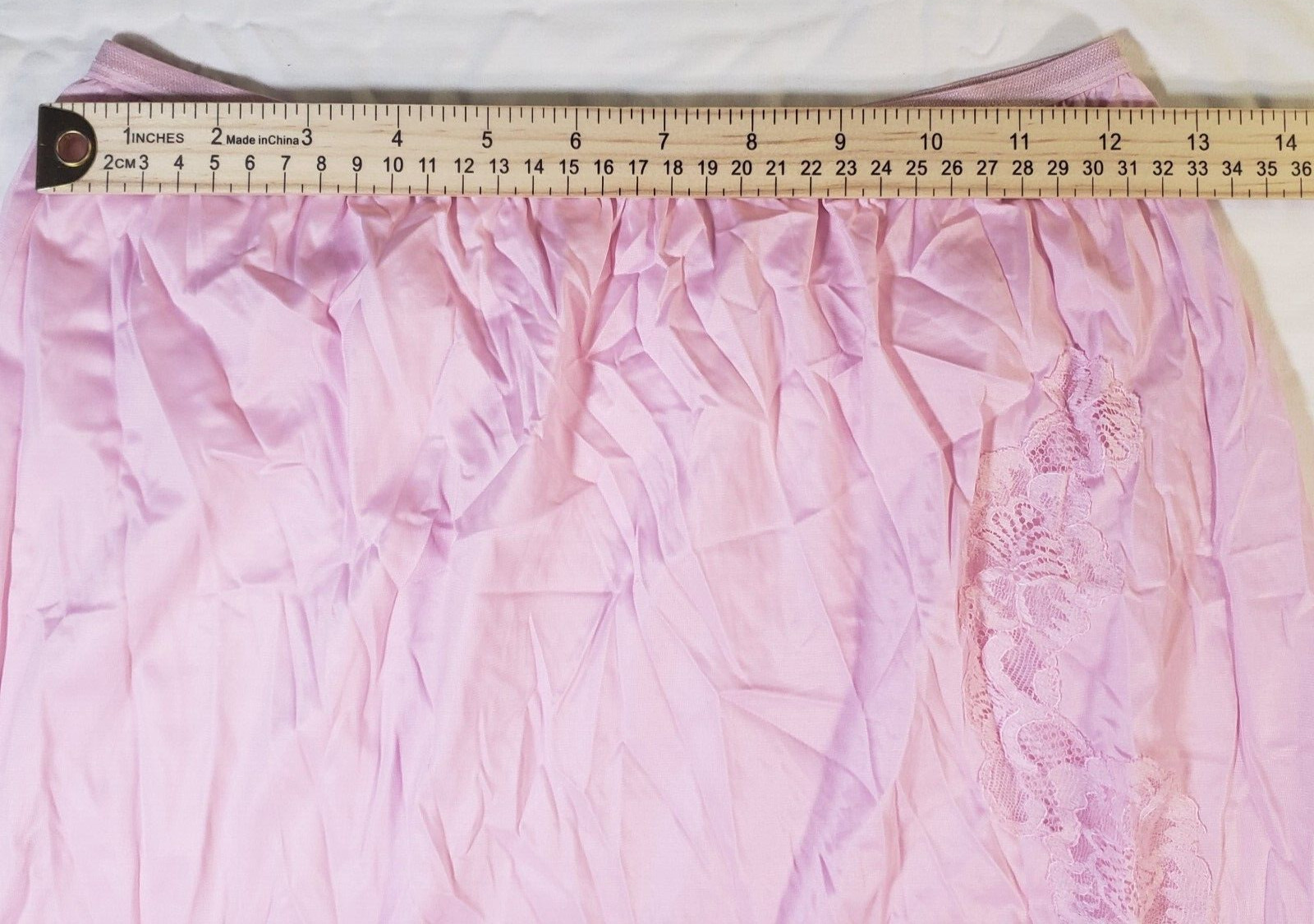 Emboried Pink Vanity Fair Satin Glance Pettislip Under Garment – 25-in.