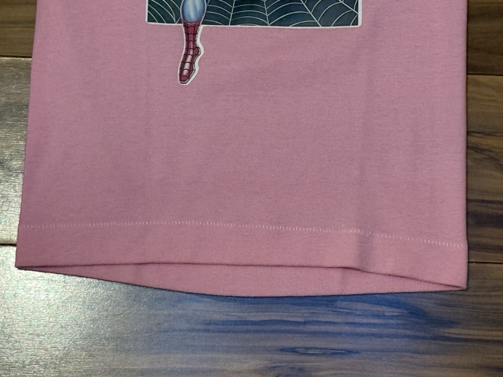 Vtg 70s Baby Doll TShirt Pink The Amazing Spiderman XS Single Stitch Polycotton