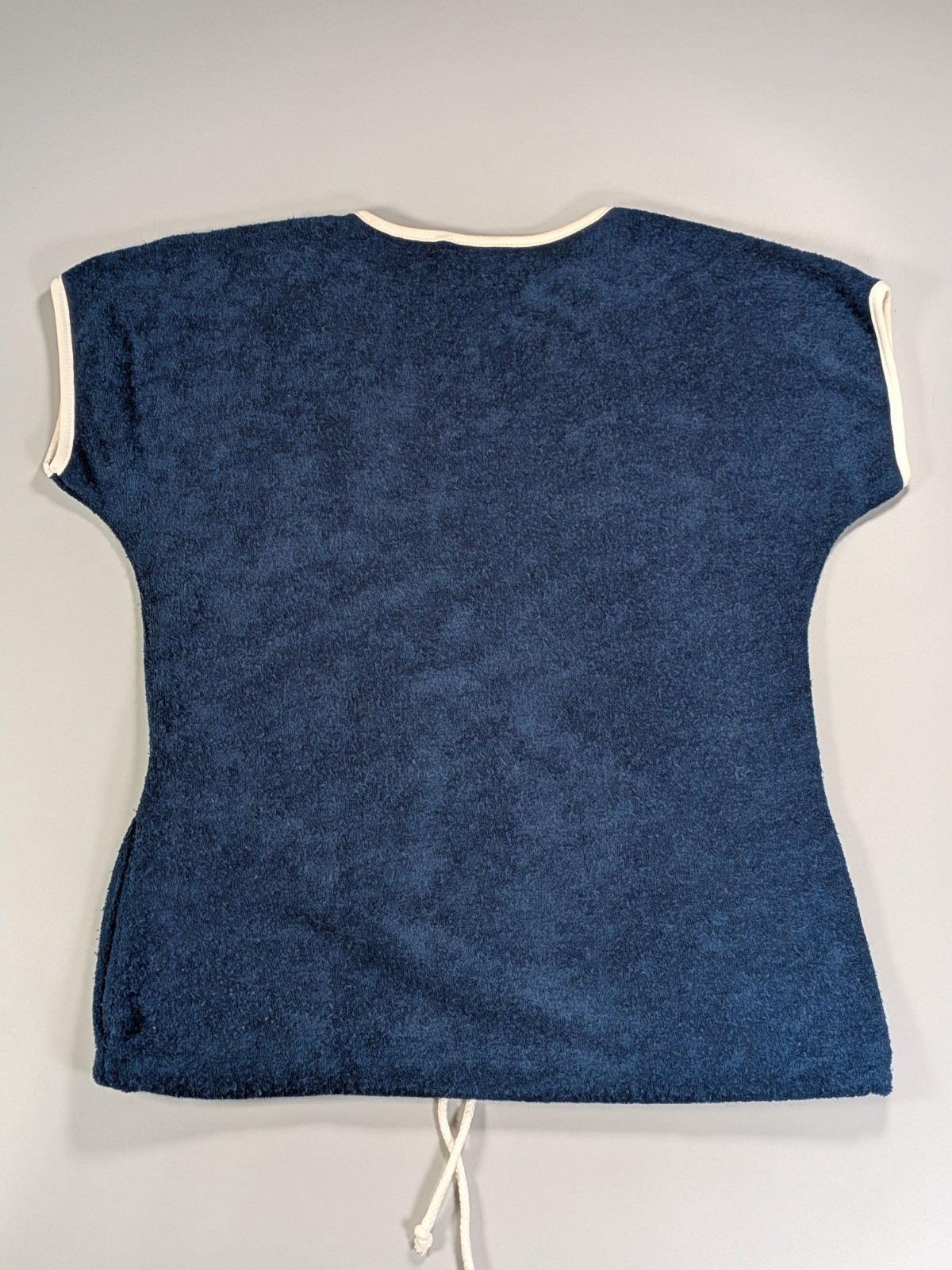 Vintage Catalina Swimsuit Cover-Up S Blue Terrycloth Swim Beach Surfer 70s USA
