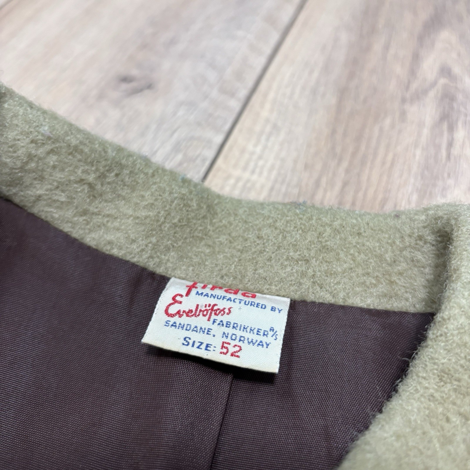 Vintage Firda by Evebofoss Jacket Womens 52 Boiled Wool Nordic Pewter Clasps