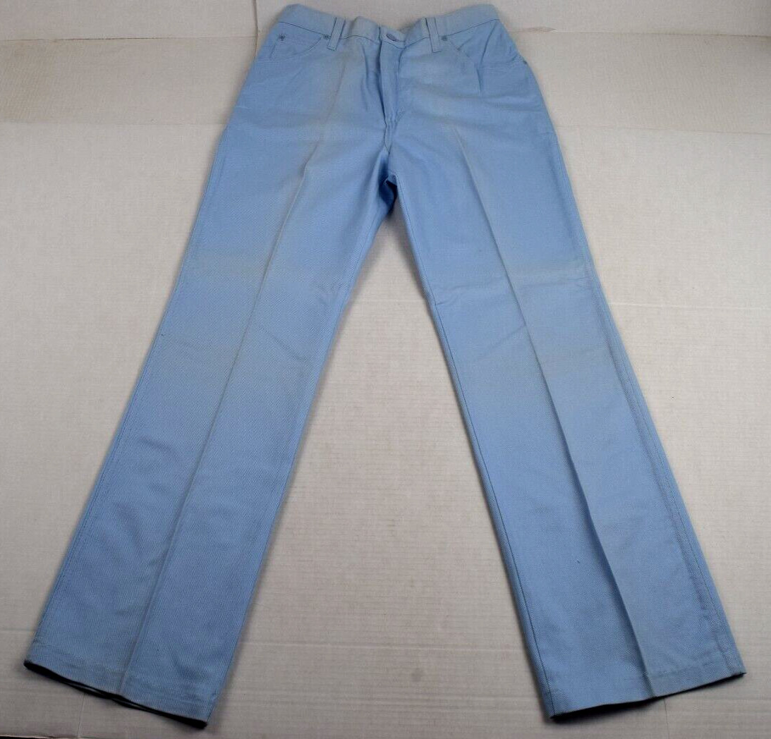 Vintage Pants Cheryl Tiegs Size W32 L32 80s Periwinkle Blue Cotton Made USA NWT