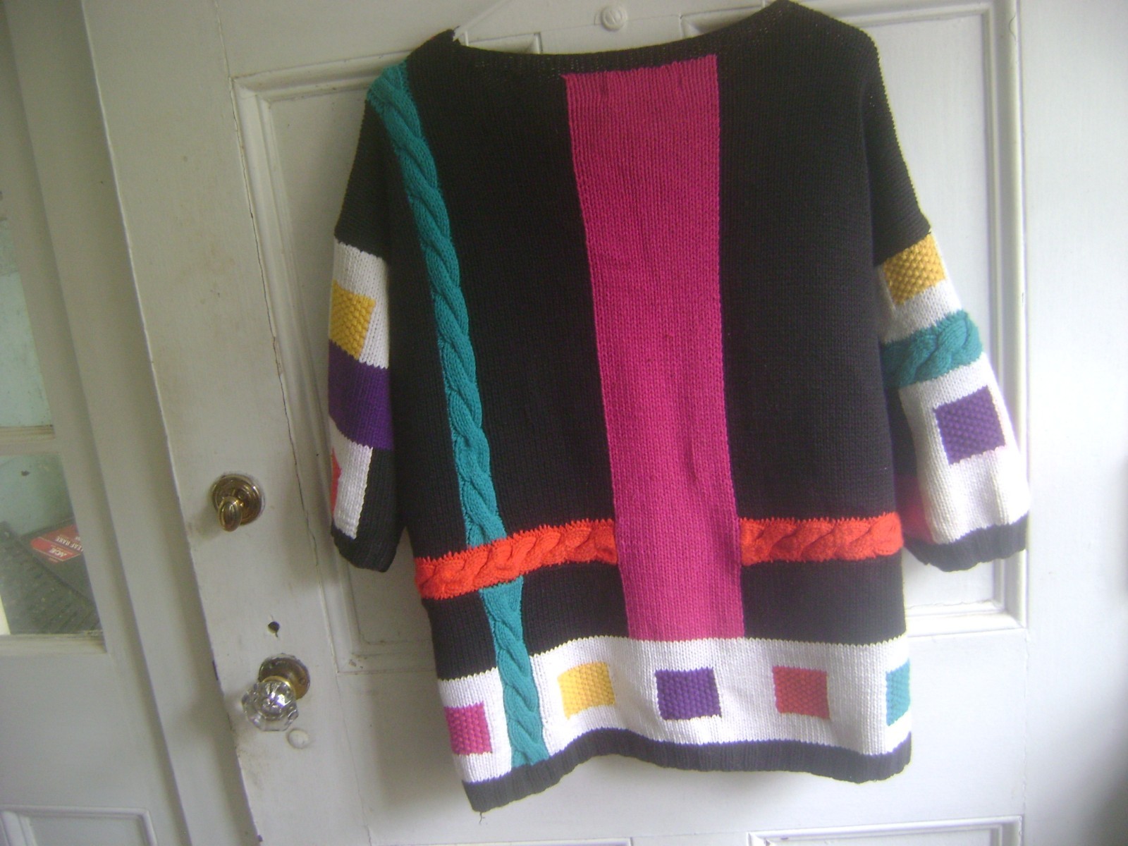 VINTAGE LISA NICHOLS 2 CHEST:25″ COTTON KNIT SWEATER RN#80247 MADE IN HONG KONG